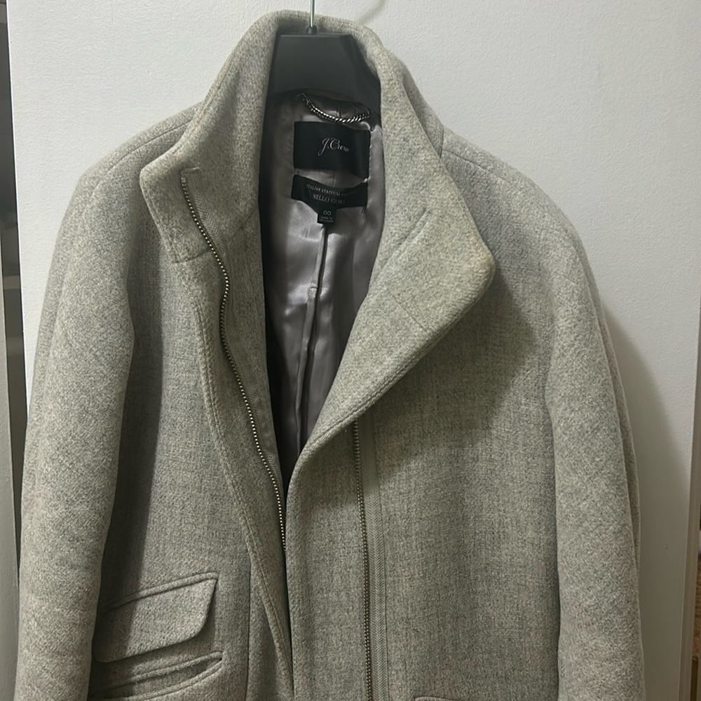 JCrew Wool Peacoat Nelo Gorri in Grey